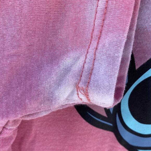 Disney Pink Tie Dye Lilo & Stitch Tee Shirt Sz M 7-9 - Picture 10 of 12